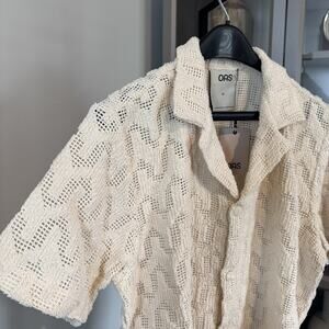 OAS Cream Casual Button Down Shirt